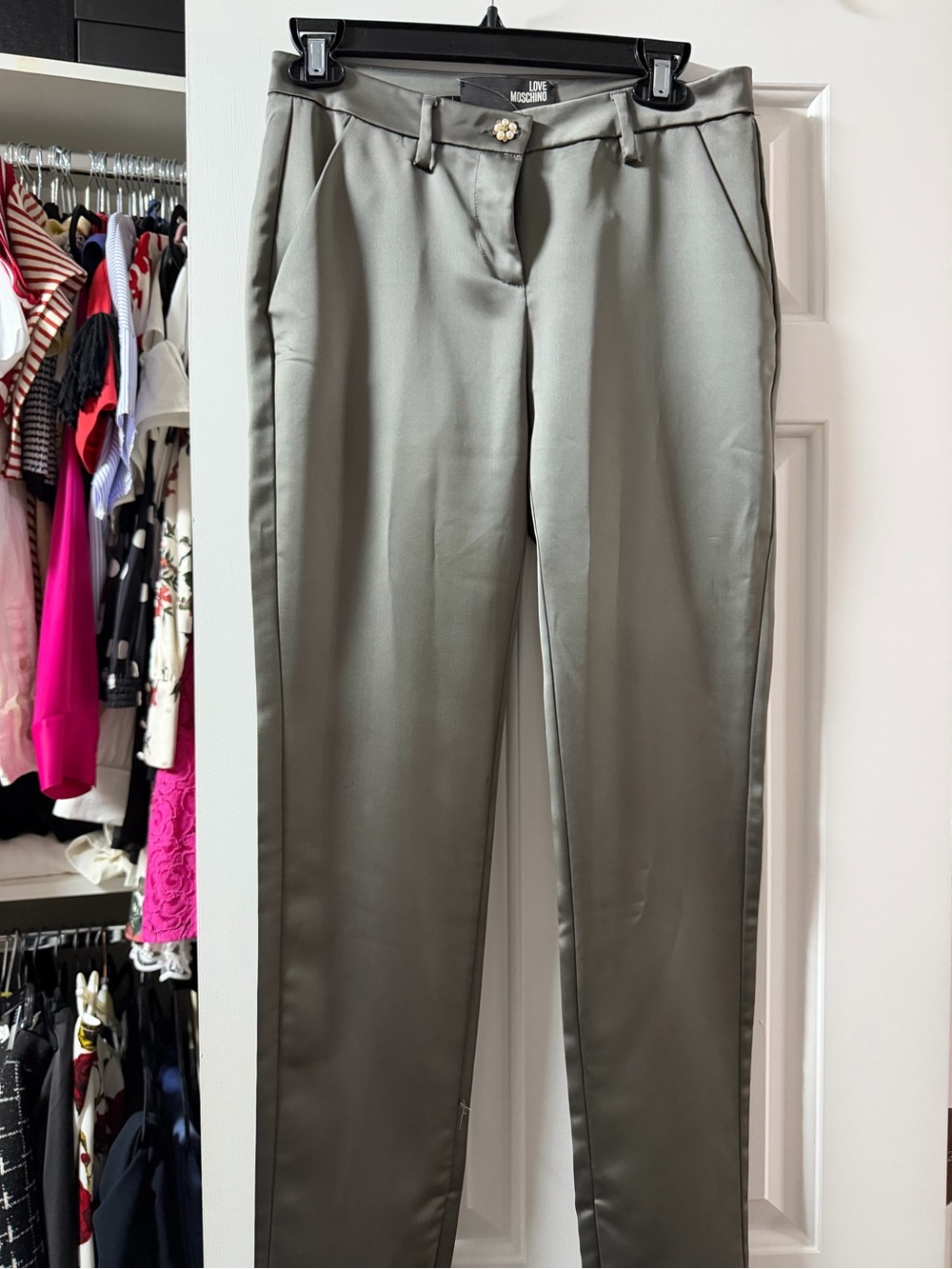 Moschino Olive Green Women's Dress Pants
